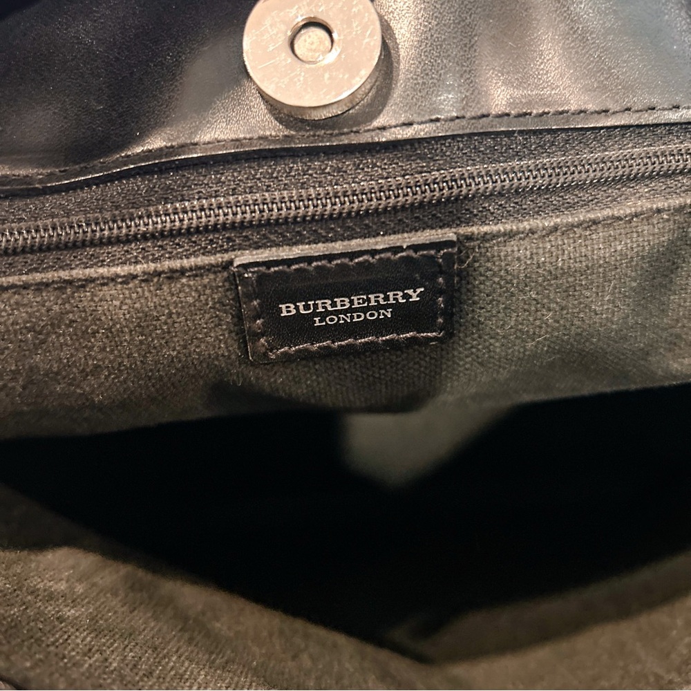 Burberry London Nova Check Canvas Classic Handbag Satchel Shoulder Bag Tote - Picture 9 of 16